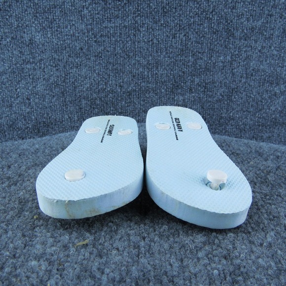 Old Navy Girls Flip Flop Shoes White Synthetic Pull On‎ Size T 7 Medium - Picture 8 of 9